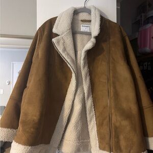 Old Navy Tan Jacket with Cream Lining